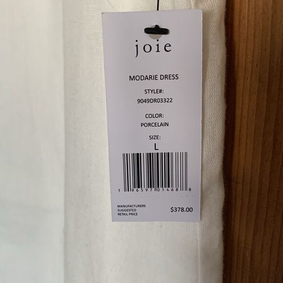 Joie Modarie embroidered white linen blend sleeveless shift dress NWT - Picture 8 of 10